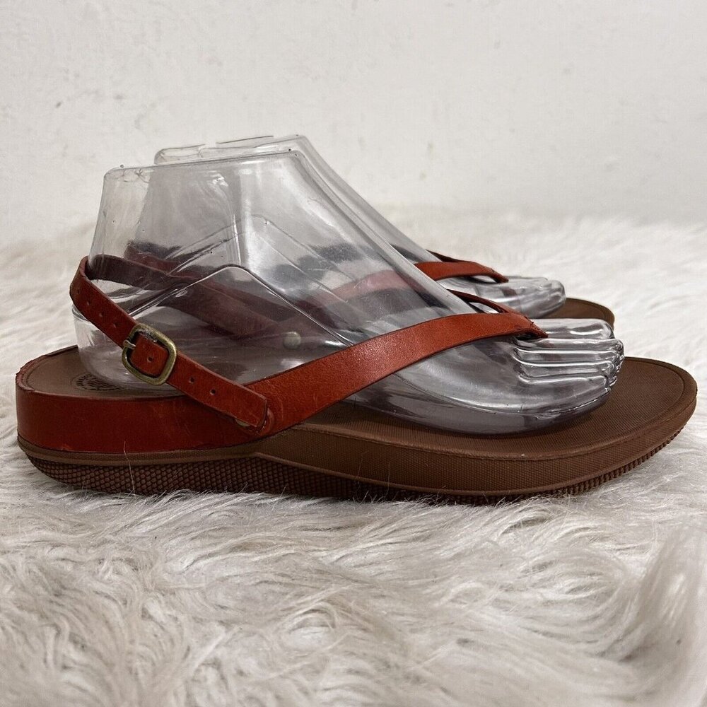 Women’s Brown Leather Strap Sandals - Casual Comfort